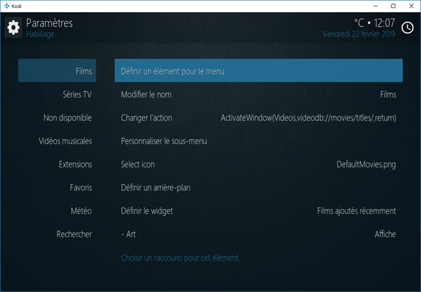 Kodi Mimic Lyrebird skin